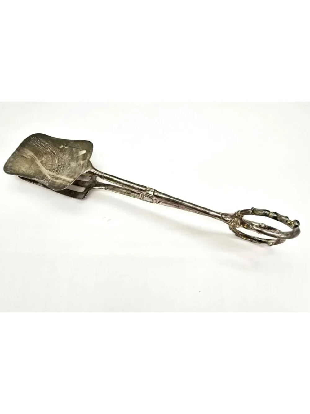 Vintage Taunton Italy Silver-Plated Pastry Tongs Scissor Style VL5061